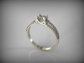 anel de diamante jóias ouro prata gem o engajamento casamento roupas pedra preciosa senhoras gemas anéis 3d print model - Mito3D
