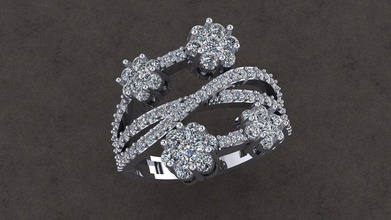 diamond ring jewelry fashion platinum wedding silver gem gold engagement beauty sapphire rings ruby jewel engagem solitair 3d print model - Mito3D