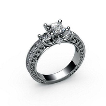 anello di diamanti gioielli oro argento matrimonio foglie 3d modello diamante naturale esclusivo la pietra gemme brillante i tagli stampabile anelli 3d print model - Mito3D