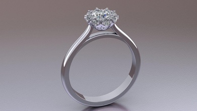 diamante squillare oro gioielleria argento gioiello nozze fidanzamento gemma moda engagement bellezza rubino rinoceronte anelli 3d print model - Mito3D