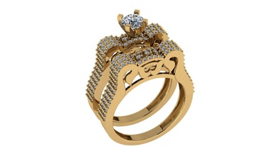 anillo de diamante oro la joyería boda moda el platino plata gem compromiso y belleza collar colgante diamant joya solitair engagem los anillos 3d print model - Mito3D