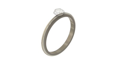 diamond ring platinum design luxury engagement wedding gold jewelry love brilliant gem fashion sterling white printable diamant shining beauty 3d print model - Mito3D