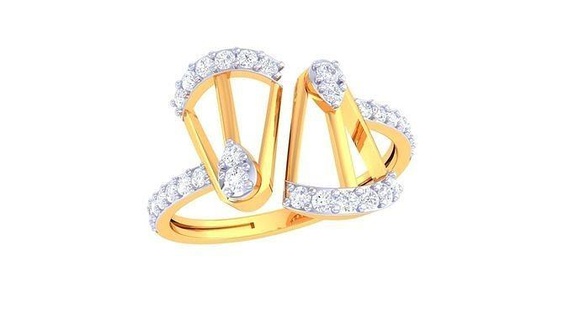 Diamant Ring 104 Ringe Hochzeit Engagement Juwel Schmuck druckbar Gold Silber Platin Luxus wertvoll 3d print model - Mito3D