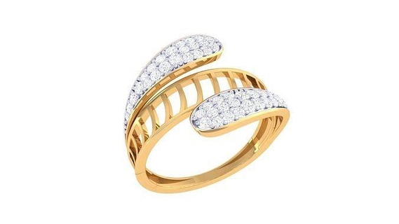 diamond ring - 1 rings wedding engagement jewel jewellery printable gold jewelry silver platinum luxury precious 3d print model - Mito3D