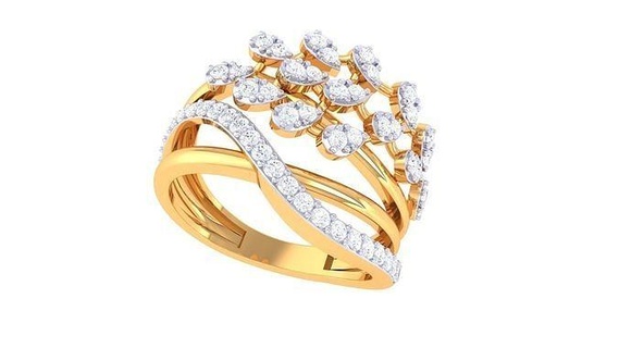 diamante squillare 14 anelli nozze Fidanzamento gioiello gioielleria stampabile oro argento platino lusso prezioso 3d print model - Mito3D