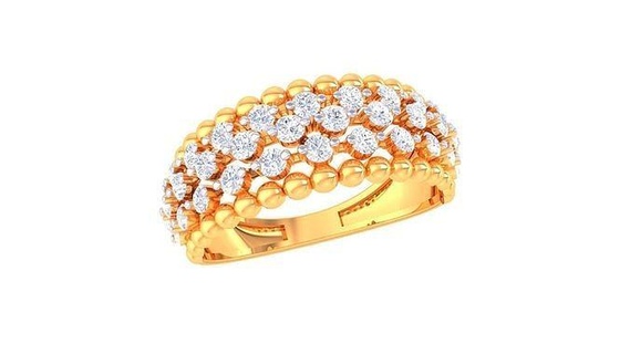 diamond ring - 34 rings wedding engagement jewel jewellery printable gold jewelry silver platinum luxury precious 3d print model - Mito3D