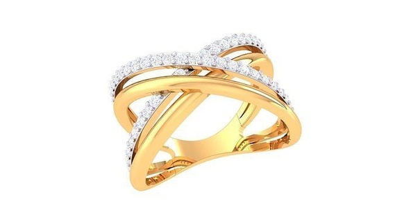 elmas yüzük 37 mücevher yazdırılabilir platin düğün altın nişan takı değerli lüks yüzükler gümüş 3d print model - Mito3D
