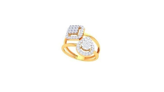 diamant bague 39 anneaux mariage engagement bijou bijoux imprimable or argent platine luxe précieux 3d print model - Mito3D