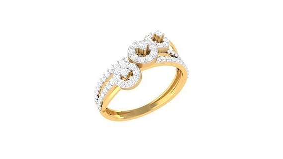 diamond ring - 42 rings wedding engagement jewel jewellery printable gold jewelry silver platinum luxury precious 3d print model - Mito3D