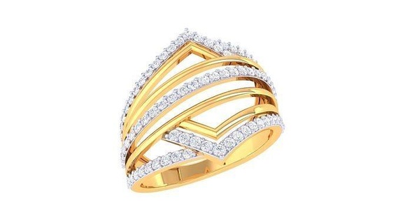 diamante anillo 43 anillos Boda compromiso joya joyería imprimible oro plata platino lujo precioso 3d print model - Mito3D