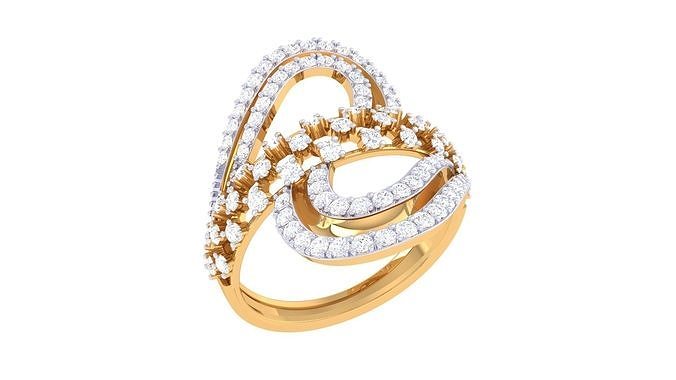 diamond ring - 58 rings wedding engagement jewel jewellery printable gold jewelry silver platinum luxury precious 3D print model - Mito3D