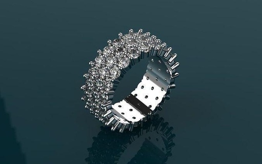 diamante anillo size 6 5 joyería joya 3d an 353 lujo diseño arete oído brazalete pulsera collar compromiso impresión joyas anillos pendientes brazaletes PULSERA collares paraca imprimir 3d print model - Mito3D