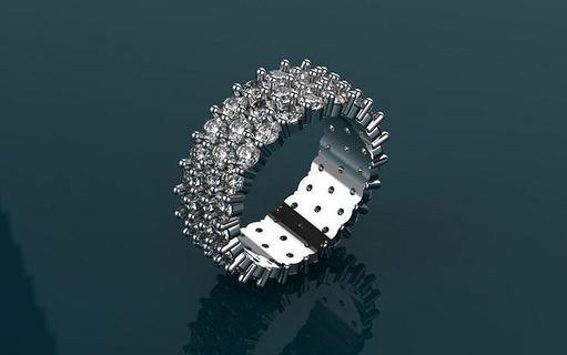diamante anillo size 7 joyería joya 3d an 354 diseño colgante pendiente oído brazalete pulsera compromiso impresión joyas anillos pendientes PULSERA collares paraca imprimir oro ilustración 3d print model - Mito3D
