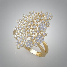 diamond ring 0205 3d printable model wedding platinum jewellery gold jewelry brilliant gem luxury rings pendant pendants earring bracelet necklace jewel silver sterling 3d print model - Mito3D