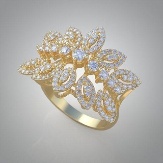 diamante anillo 0206 3d imprimible model9 Boda platino joyería oro joya lujo anillos colgante pendiente colgantes arete pulsera collar plata pendientes cadenas brazaletes 3d print model - Mito3D
