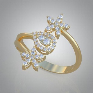 diamante anillo 0208 3d imprimible model Boda platino joyería oro joya lujo anillos colgante pendiente colgantes arete pulsera collar plata pendientes cadenas brazaletes 3d print model - Mito3D