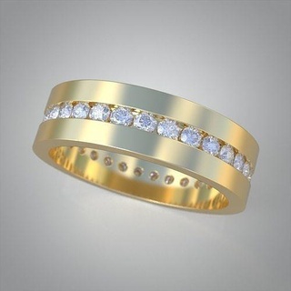 diamante anel 0219 3d imprimível model7 pingente luxo argolas brinco pulseira colar Casamento jóias joalheria jóia ouro platina prata brincos pingentes correntes pulseiras 3d print model - Mito3D