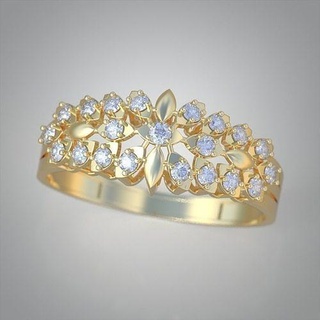 diamante squillare 0228 3d stampabile model21ol pendente lusso anelli orecchino braccialetto collana nozze gioielleria gioiello oro platino argento ciondoli orecchini Catene braccialetti 3d print model - Mito3D