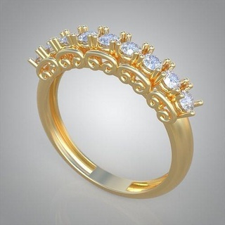diamante anel 0230 3d imprimível model10 pingente luxo argolas brinco pulseira colar Casamento jóias joalheria jóia ouro platina prata pingentes brincos correntes pulseiras 3d print model - Mito3D