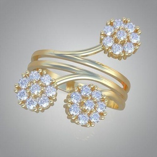 diamante squillare 0239 3d stampabile model6 pendente orecchino braccialetto collana nozze gioielleria gioiello oro argento orecchini ciondoli lusso anelli platino Catene braccialetti 3d print model - Mito3D