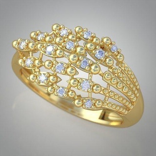 diamante anillo 0249 3d imprimible model 13 joyería joya colgante pendiente colgantes lujo anillos arete pendientes pulsera collar Boda platino plata cadenas brazaletes 3d print model - Mito3D