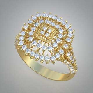 diamante anillo 0251 3d imprimible model 14 joyería joya colgante pendiente colgantes lujo anillos arete pendientes pulsera collar Boda platino plata cadenas brazaletes 3d print model - Mito3D