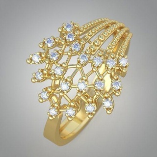 elmas yüzük 0252 3d yazdırılabilir model 13 mücevher takı kolye lüks yüzükler küpe bilezik düğün platin gümüş zincirler bilezikler 3d print model - Mito3D