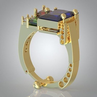 diamante squillare 0260 3d stampabile model13 gioielleria gioiello pendente ciondoli lusso anelli orecchino orecchini braccialetto collana nozze oro platino argento braccialetti 3d print model - Mito3D