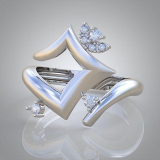 elmas yüzük 0280 3d yazdırılabilir model 10 mücevher takı kolye lüks yüzükler küpe bilezik düğün altın platin gümüş bilezikler 3d print model - Mito3D