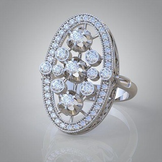 elmas yüzük 0289 3d yazdırılabilir model 10 mücevher takı kolye lüks yüzükler küpe bilezik düğün altın platin gümüş bilezikler 3d print model - Mito3D