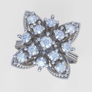 diamante squillare 0292 3d stampabile modello 8 gioielleria gioiello pendente ciondoli lusso anelli orecchino orecchini braccialetto nozze oro platino argento Catene braccialetti 3d print model - Mito3D