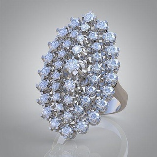 diamante squillare 0294 3d stampabile model10 gioielleria gioiello pendente ciondoli lusso anelli orecchino orecchini braccialetto collana nozze oro platino argento braccialetti 3d print model - Mito3D
