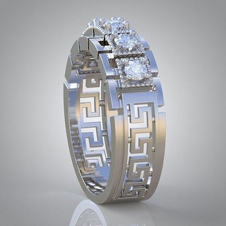 diamant bague 0365 3d imprimable model13 bijoux bijou pendentif pendentifs luxe anneaux boucle d'oreille boucles d'oreilles bracelet Collier mariage or platine argent bracelets 3d print model - Mito3D