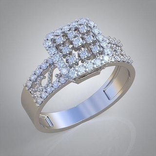 diamante squillare 0384 3d stampabile model10 gioielleria gioiello pendente ciondoli lusso anelli orecchino orecchini braccialetto collana nozze oro platino argento braccialetti 3d print model - Mito3D