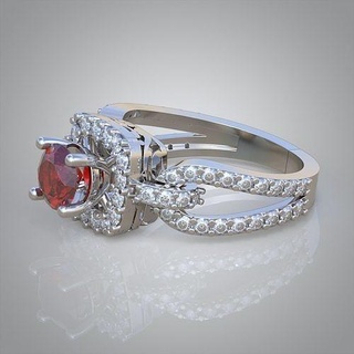 diamante anillo 0390 3d imprimible modelo 10 joyería joya colgante pendiente colgantes lujo anillos arete pendientes pulsera collar Boda oro platino plata brazaletes 3d print model - Mito3D