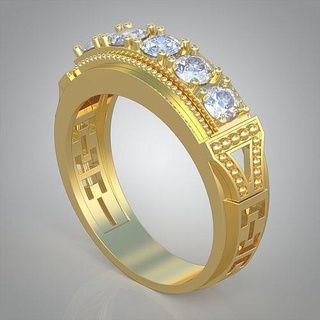 elmas yüzük 0395 3d yazdırılabilir model 10 mücevher takı kolye lüks yüzükler küpe bilezik düğün altın platin gümüş bilezikler 3d print model - Mito3D
