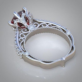 diamante anillo 0410 3d imprimible modelo joyería joya colgante pendiente colgantes lujo anillos arete pendientes pulsera collar Boda oro platino plata cadenas brazaletes 3d print model - Mito3D