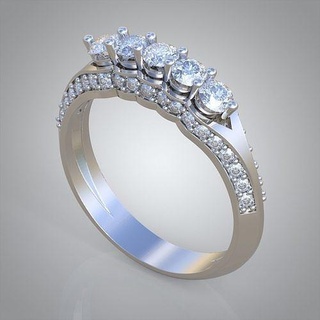 elmas yüzük 0430 3d yazdırılabilir model 10 mücevher takı kolye lüks yüzükler küpe bilezik düğün altın platin gümüş bilezikler 3d print model - Mito3D