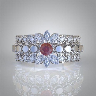 diamante squillare 0455 3d stampabile modello 8 gioielleria gioiello pendente ciondoli lusso anelli orecchino orecchini braccialetto collana nozze oro platino argento braccialetti 3d print model - Mito3D