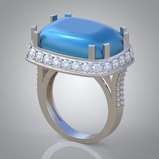 diamante anillo 0457 3d imprimible modelo joyería joya colgante pendiente colgantes lujo anillos arete pendientes pulsera collar Boda oro platino plata cadenas brazaletes 3d print model - Mito3D