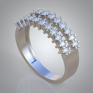 diamante anillo 0481 3d imprimible modelo joyería joya colgante pendiente colgantes lujo anillos arete pendientes pulsera collar Boda oro platino plata cadenas brazaletes 3d print model - Mito3D