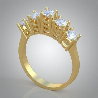 diamante anillo 0491 3d imprimible modelo joyería joya colgante pendiente colgantes lujo anillos arete pendientes pulsera collar Boda oro platino plata cadenas brazaletes 3d print model - Mito3D
