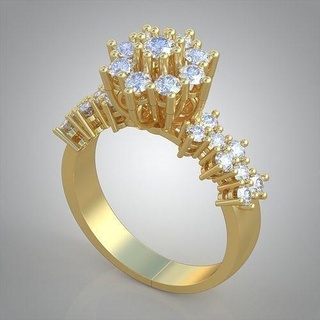 diamante anillo 0507 3d imprimible modelo joyería joya colgante pendiente colgantes lujo anillos arete pendientes pulsera collar Boda oro platino plata cadenas brazaletes 3d print model - Mito3D