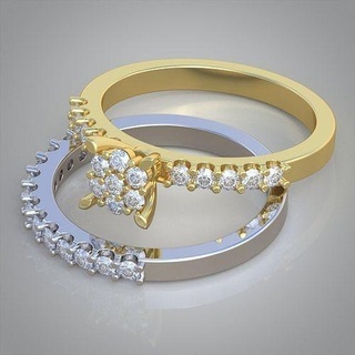 diamante anillo 0515 3d imprimible modelo joyería joya colgante pendiente colgantes lujo anillos arete pendientes pulsera collar Boda oro platino plata cadenas brazaletes 3d print model - Mito3D