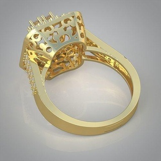 diamante anillo 0521 3d imprimible model11 joyería joya colgante pendiente colgantes lujo anillos arete pendientes pulsera collar Boda oro platino plata brazaletes 3d print model - Mito3D
