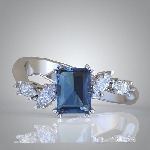 diamante squillare 0533 3d stampabile model12 gioielleria gioiello pendente ciondoli lusso anelli orecchino orecchini braccialetto collana nozze oro platino argento braccialetti 3D print model - Mito3D