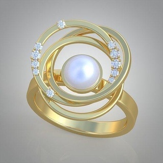 diamante anillo 0541 3d imprimible model14 joyería joya colgante pendiente colgantes lujo anillos arete pendientes pulsera collar Boda oro platino plata brazaletes 3d print model - Mito3D