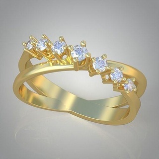 diamante squillare 0550 3d stampabile model10 gioielleria gioiello pendente ciondoli lusso anelli orecchino orecchini braccialetto collana nozze oro platino argento braccialetti 3d print model - Mito3D