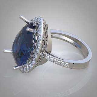 diamante anillo 0558 3d imprimible model11 joyería joya colgante pendiente colgantes lujo anillos arete pendientes pulsera collar Boda oro platino plata brazaletes 3d print model - Mito3D