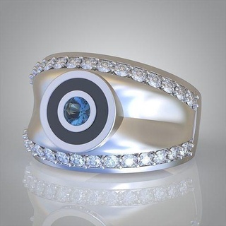diamante anillo 0560 3d imprimible model11 joyería joya colgante pendiente colgantes lujo anillos arete pendientes pulsera collar Boda oro platino plata brazaletes 3d print model - Mito3D